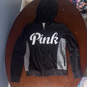 Victoria's Secret Black Zip-Up Hoodie